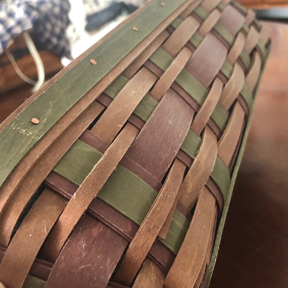 Longaberger Harvest Weave Bread Basket/ liner/plastic protector - Picture 5 of 13